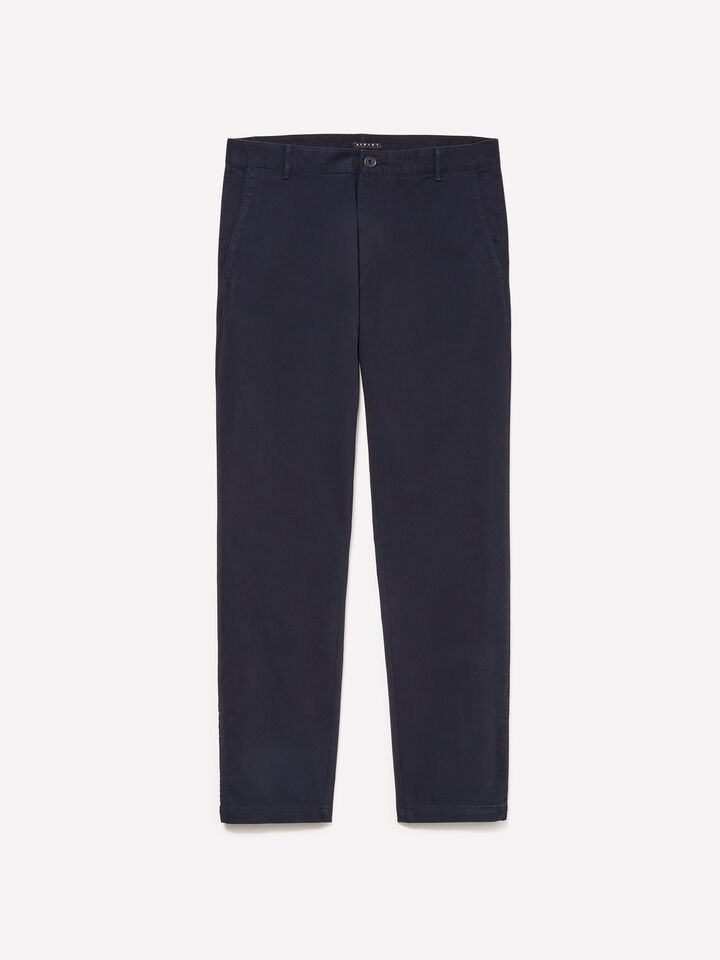Pantalon chino bleu foncé - pantalons chinos pour homme - Bleu Foncé | Sisley image number 1
